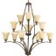 Joy Collection Twelve-Light, Three-Tier Chandelier
