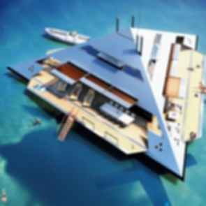 Schwinge Tetrahedron Superyacht - concept design