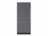 36" Designer Over-and-Under Refrigerator/Freezer with Ice Maker - Panel Ready IT-36CI