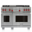48" Dual Fuel Range - 4 Burners, Infrared Charbroiler and Infrared Griddle DF484CG